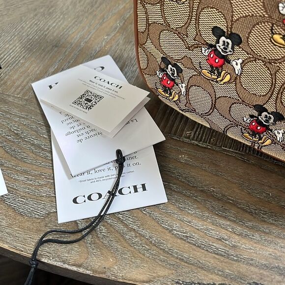 Coach Brown Crossbody Bag with Mickey Mouse Design - Picture 5 of 15
